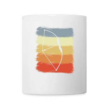 Vintage Bogen und Pfeil - Tasse - Weiß - Vorne