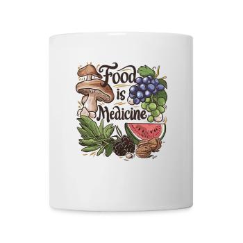 Food is Medicine Fruits and Vegetables - Tasse - Weiß - Vorne