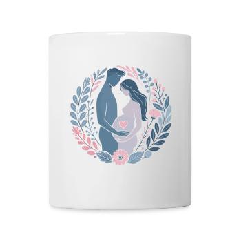 Expecting Parent Love Floral Pregnant Announcement - Mug - white - Front