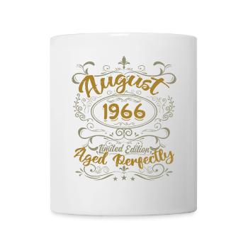 Août 1966 Août Cadeau Anniversaire 1966 Août 1966 - Mug blanc - blanc - Devant
