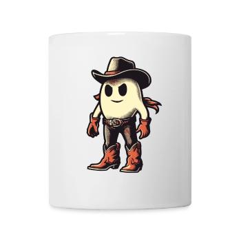 Drôle Cowboy fantôme Halloween costume - Mug blanc - blanc - Devant