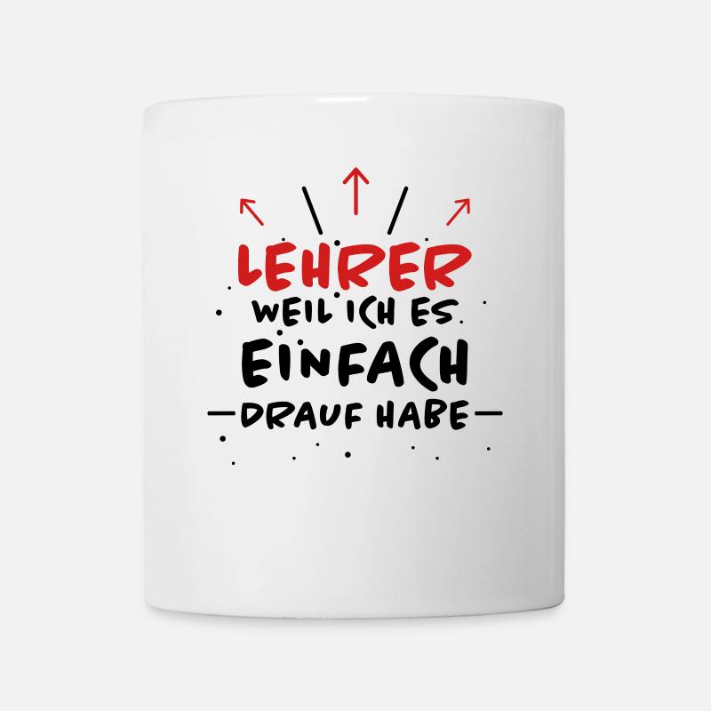 Lehrer Spruch Unterricht Lustiges Lehrer Geschenk - Tasse - Weiß