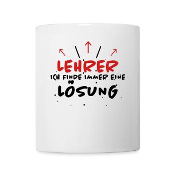 Lehrer Spruch Unterricht Lustiges Lehrer Geschenk - Tasse - Weiß - Vorne
