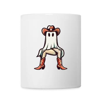 Funny Ghost Cowboy girl Boots Cowboy Hat - Tasse - Weiß - Vorne