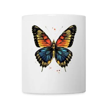 ailes de papillon papillons colorés - Mug blanc - blanc - Devant