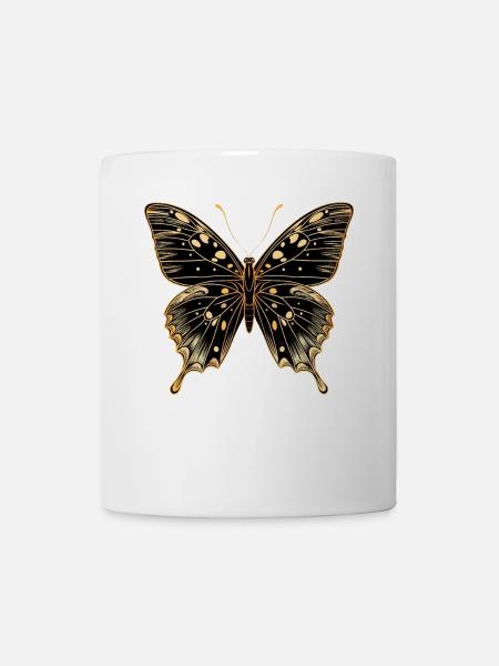 Schmetterling Flügel Bunt Butterfly Schmetterlinge - Tasse - Weiß