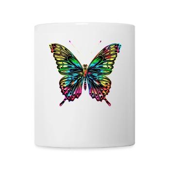 ailes de papillon papillons colorés - Mug blanc - blanc - Devant