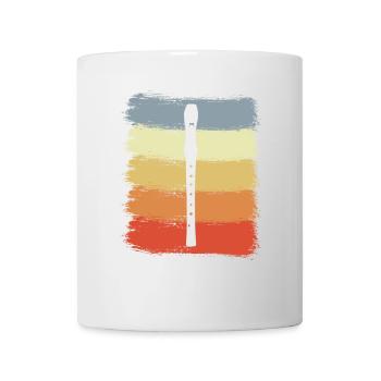 Flûte traversière vintage - Mug blanc - blanc - Devant