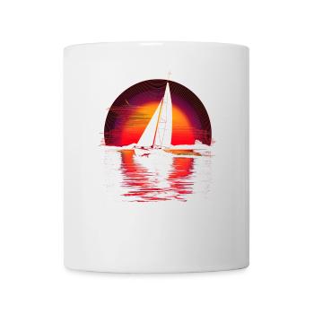 Segeln Retrowave - Tasse - Weiß - Vorne
