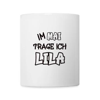 In May I wear purple saying color purple - Mug - white - Front