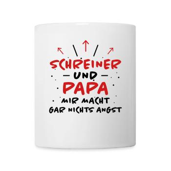 Schreiner Spruch Beruf Lustiges Schreiner Geschenk - Tasse - Weiß - Vorne