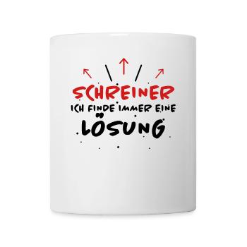 Schreiner Spruch Beruf Lustiges Schreiner Geschenk - Tasse - Weiß - Vorne
