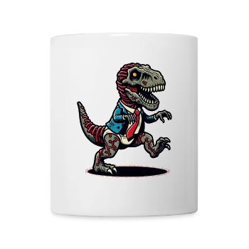 T-Rex dinosaure zombie Halloween Costume Décoration - Mug blanc - blanc - Devant