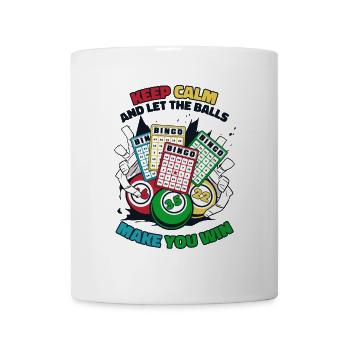 Keep Calm And Let The Balls Make You Win Caller - Mug - white - Front