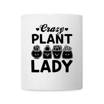 Crazy Plant Lady Gardening Plant Lover Gardening G - Tasse - Weiß - Vorne