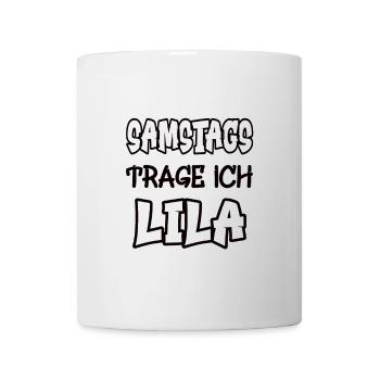 Saturdays I wear purple saying color purple - Mug - white - Front