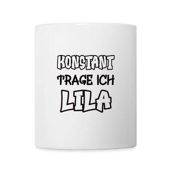 Konstant trage ich lila Spruch Farbe lila - Tasse - Weiß - Vorne