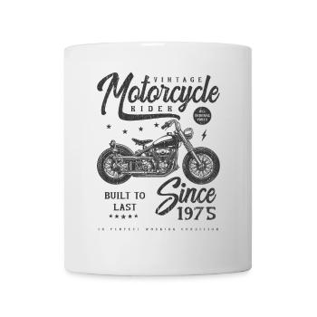 Moto Vintage Biker Anniversaire Né En 1975 - Mug blanc - blanc - Devant
