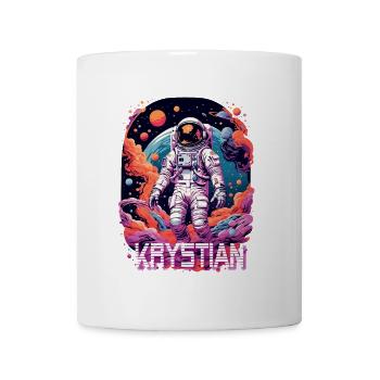 KRYSTIAN - Beau nom de garçon et astronaute cool - Mug blanc - blanc - Devant