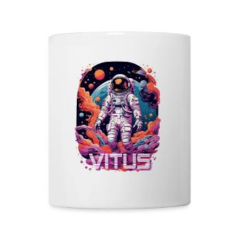 VITUS - Beau nom de garçon avec astronaute cool - Mug blanc - blanc - Devant