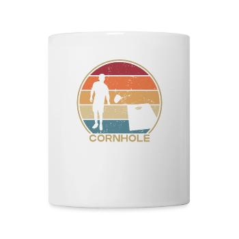 Retro Sitzsack Spielbretter Professionelles Cornhole - Tasse - Weiß - Vorne