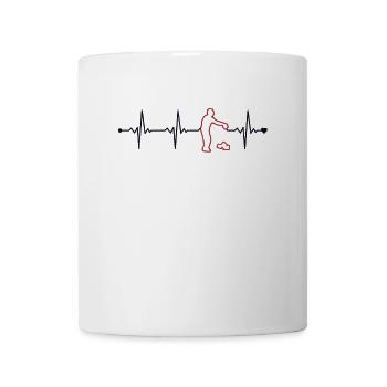 Cornhole Heartbeat Spielbretter Sitzsack Cornhole - Tasse - Weiß - Vorne