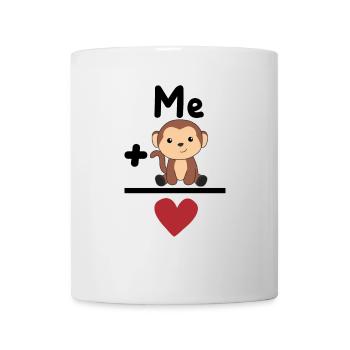 Lieblingstier Affe Liebe Herz Affen - Tasse - Weiß - Vorne