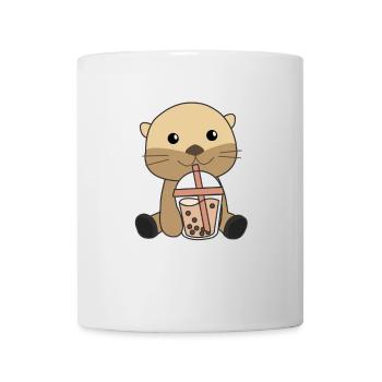 Otter Bubble Tea Otter Cute Animals - Mug - white - Front
