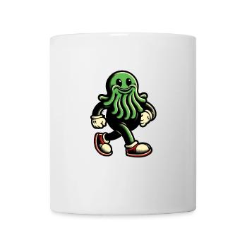 Happy Cthulhu Mascot Funny Monster - Mug - white - Front