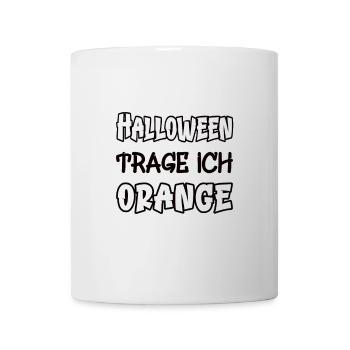 Halloween, je porte de l’orange en disant couleur orange - Mug blanc - blanc - Devant