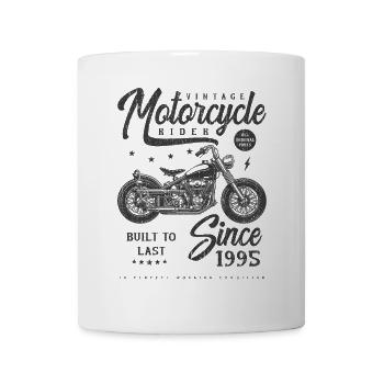 Vintage Motorcycle Biker Birthday Born In 1995 - Mug - white - Front