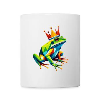 Geometric Polygon Colorful Frog King Queen Art - Mug - white - Front