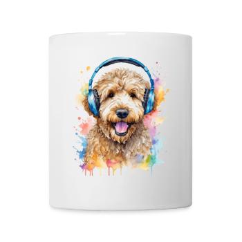 Goldendoodle Casque Chien Animal Design Imprimer - Mug blanc - blanc - Devant