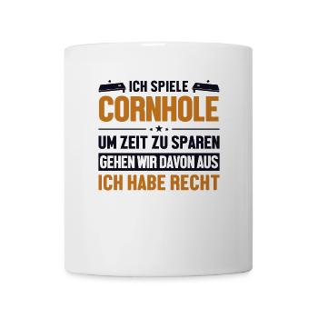 Cornholespieler hat immer Recht Game Boards - Mug blanc - blanc - Devant