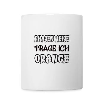 Dans les phases, je porte de l’orange en disant la couleur orange - Mug blanc - blanc - Devant