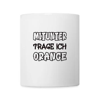 Parfois, je porte de l’orange en disant couleur orange - Mug blanc - blanc - Devant