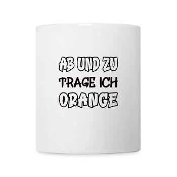 De temps en temps, je porte de l’orange en disant couleur orange - Mug blanc - blanc - Devant