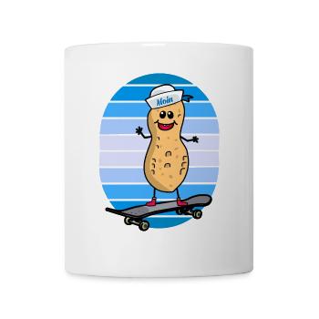 maritim Erdnuss Matrose Skater skaten Nuss Kind - Tasse - Weiß - Vorne