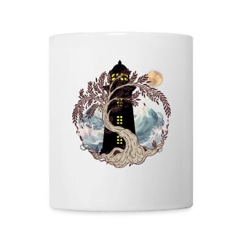 Phares maritimes mystiques Phare Arbre de lune - Mug blanc - blanc - Devant