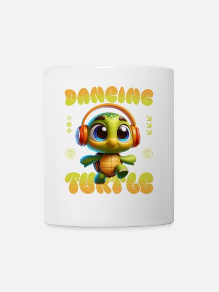 Dancing Turtle Music - Tasse - Weiß