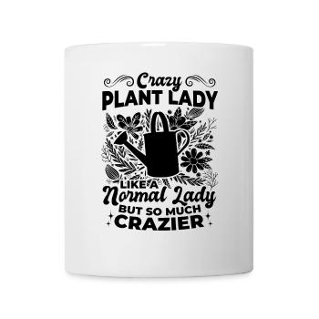 Folle plante dame Jardinier Fille Amateur de plantes - Mug blanc - blanc - Devant
