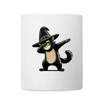 Dabbende Hexen Katze Lustiger Katzenliebhaber - Tasse - Weiß - Vorne