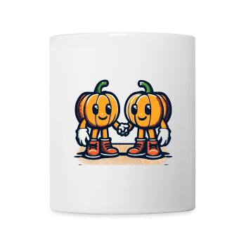 Cute Pumpkin Twins Halloween Costume - Mug - white - Front