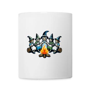 Camping feu de camp Vintage sorcières Design - Mug blanc - blanc - Devant