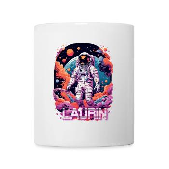 LAURIN - Beautiful boy name with cool astronaut - Mug - white - Front