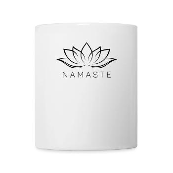 Fleur de lotus Yoga Yin Yang Méditation Pleine conscience - Mug blanc - blanc - Devant