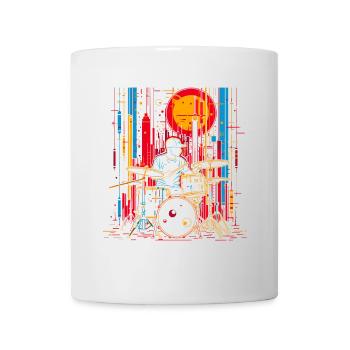 Drummer Portrait - Mug - white - Front