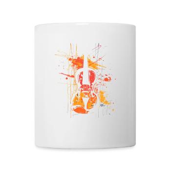 Violon Lineart - Mug blanc - blanc - Devant