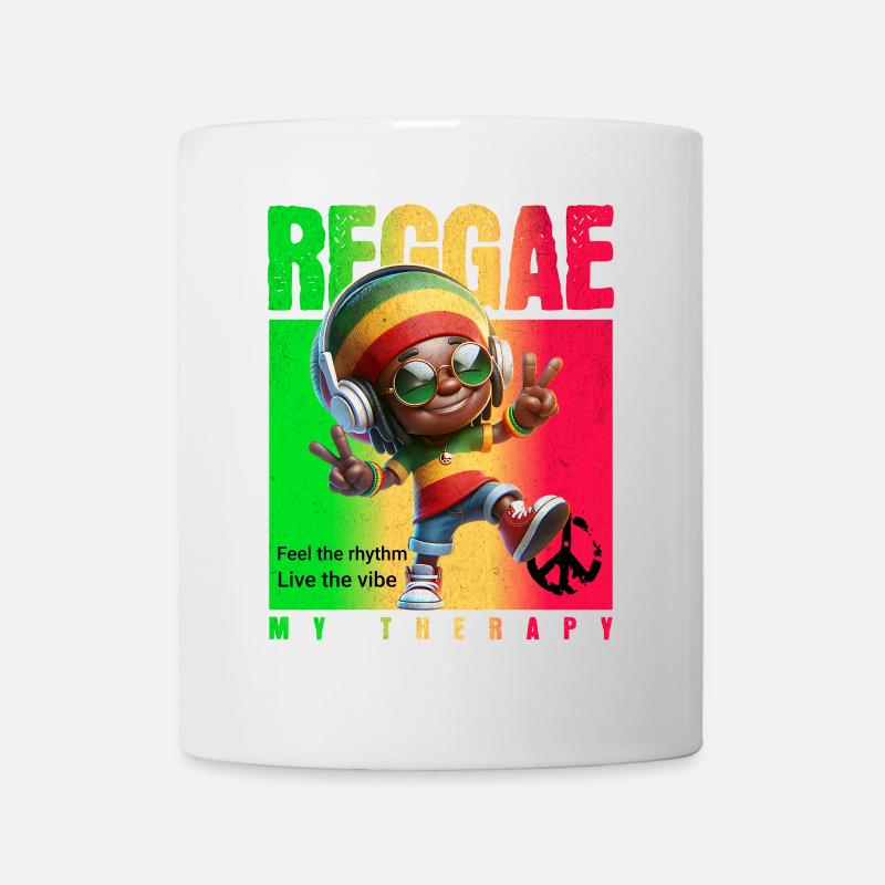 Reggae my therapy Rastaman - Tasse - Weiß