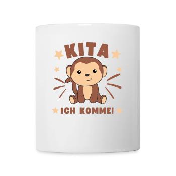 Kita J’arrive Kitakind Monkey - Mug blanc - blanc - Devant